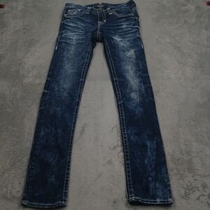 Big Star Jeans Womens 27 Blue Denim Skinny Liv Western Distressed